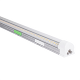 T8 LED tube light on a white background