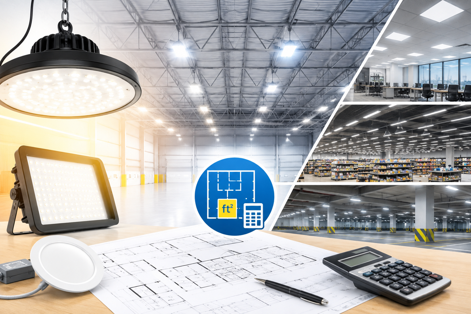 Business Lighting by Square Footage: How Many LED Fixtures Does Your Facility Need?