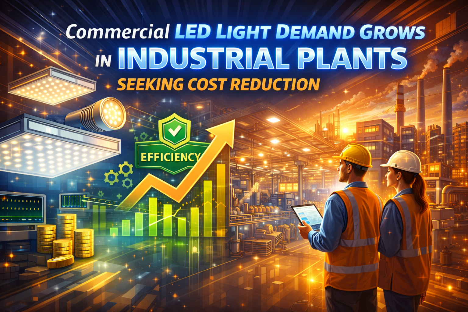 Commercial LED Light Demand Grows in Industrial Plants Seeking Cost Reduction