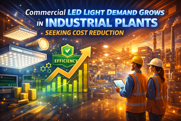Commercial LED Light Demand Grows in Industrial Plants Seeking Cost Reduction