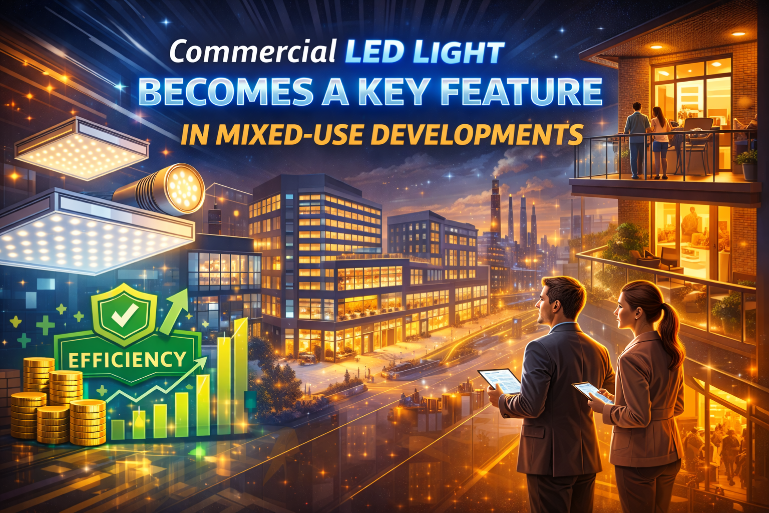 Commercial LED Light Becomes a Key Feature in Mixed-Use Developments