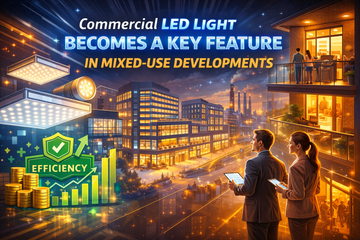 Commercial LED Light Becomes a Key Feature in Mixed-Use Developments