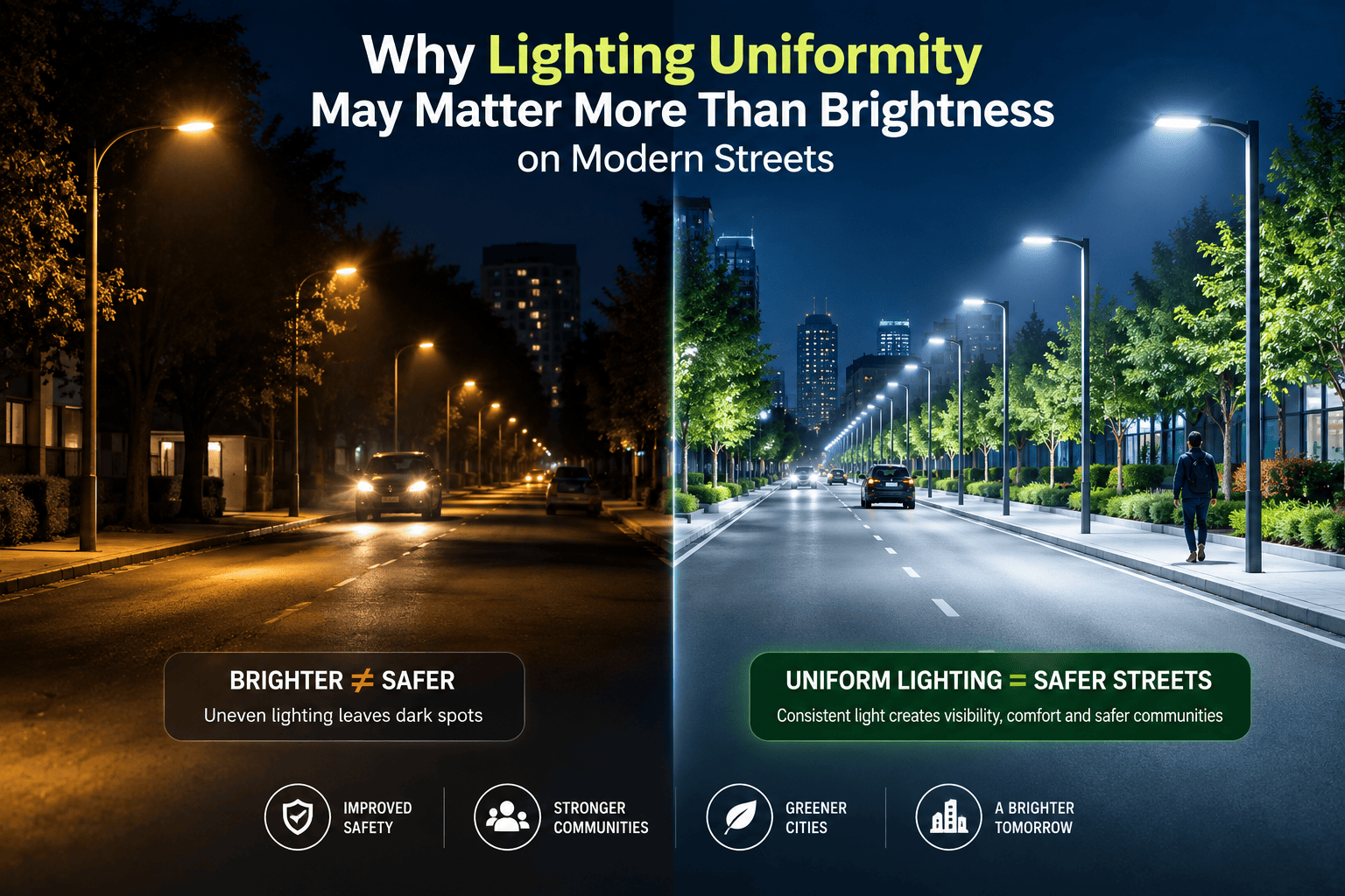 Why Lighting Uniformity May Matter More Than Brightness on Modern Streets