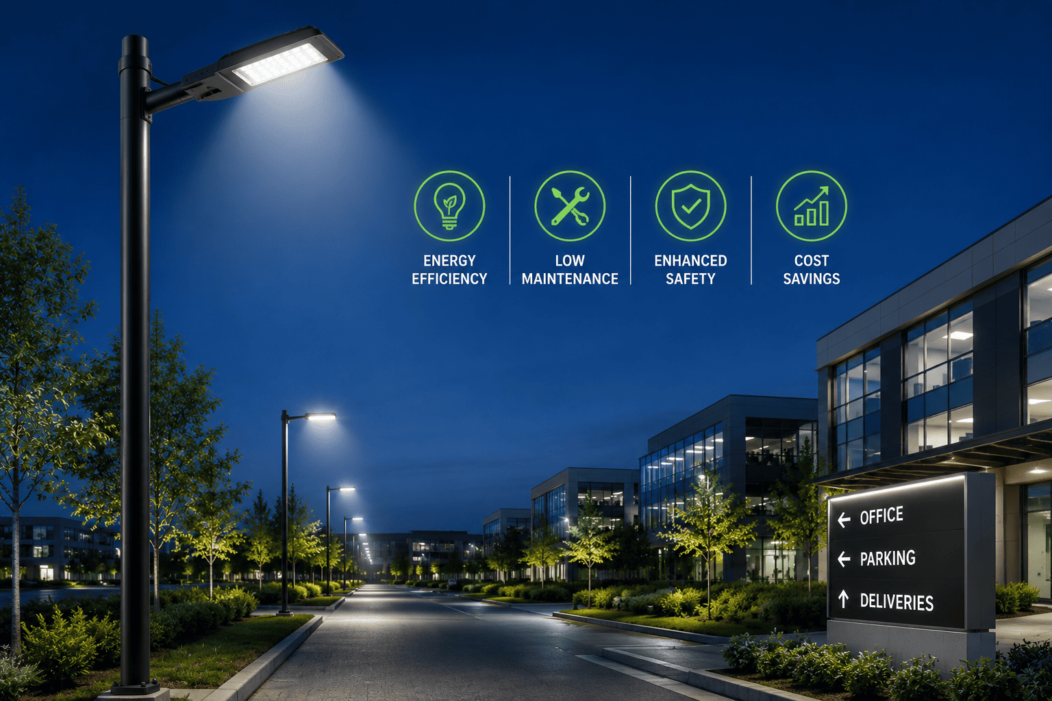 Why Business Parks Are Switching to Commercial LED Street Lights