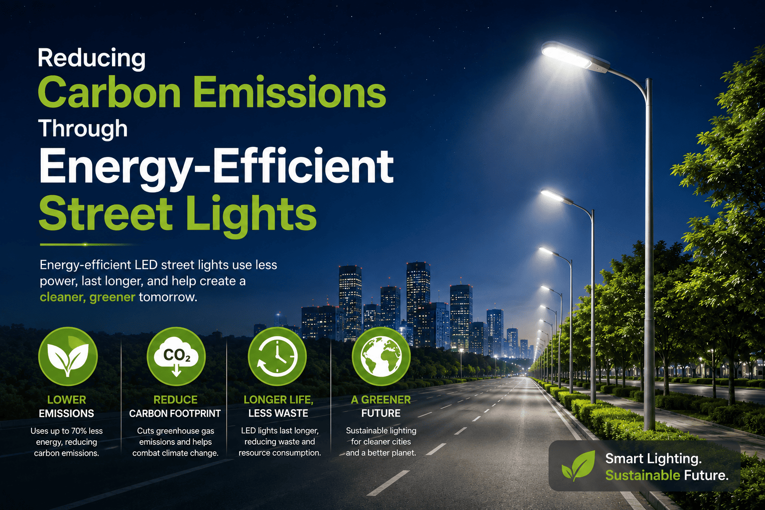 Reducing Carbon Emissions Through Energy-Efficient Street Lights