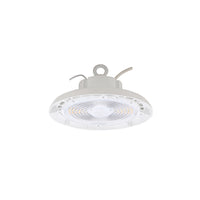 100W/120W/150W Selectable LED UFO High Bay, Warehouse Lighting, CCT Selectable, White Housing