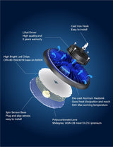 200W/240W/300W Selectable LED UFO High Bay, Warehouse Lighting, CCT Selectable