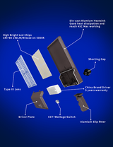 200W/240W/300W Selectable LED Street Light, CCT Selectable, 42,000 Lumens, Slip Fitter