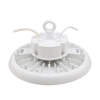 100W/120W/150W Selectable LED UFO High Bay, Warehouse Lighting, CCT Selectable, White Housing