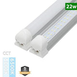 4FT LED Integrated Tube, LED Shop Light, 22W, 5000K & 6500K, 2,640 Lumens, with Cables and Clips