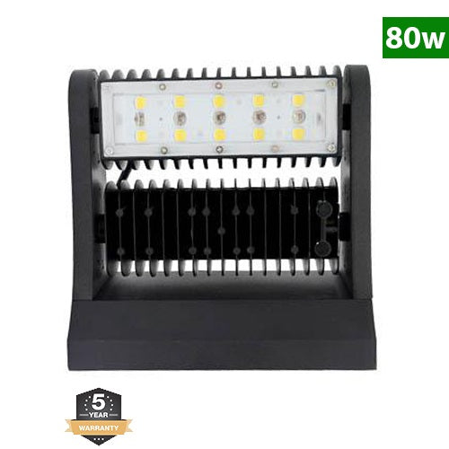 LED Rotatable Wall Pack, 80W, 5000K, 10,720 Lumens